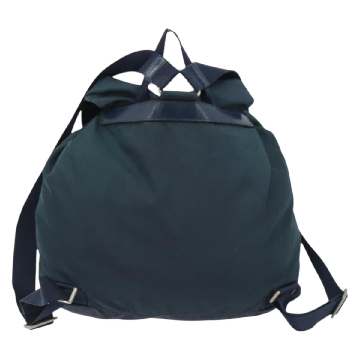 PRADA Backpack Nylon Navy Silver Auth hk3905