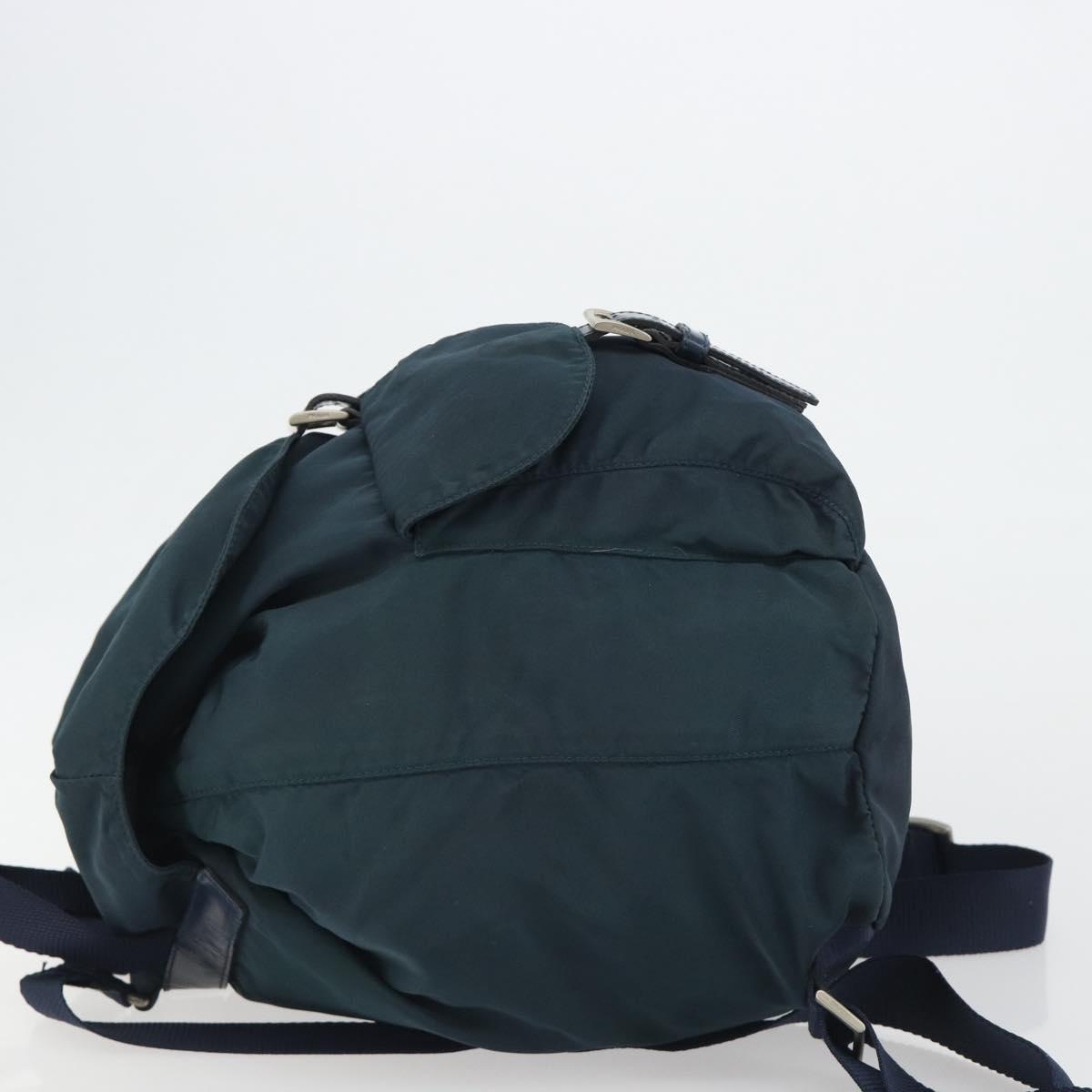 PRADA Backpack Nylon Navy Silver Auth hk3905