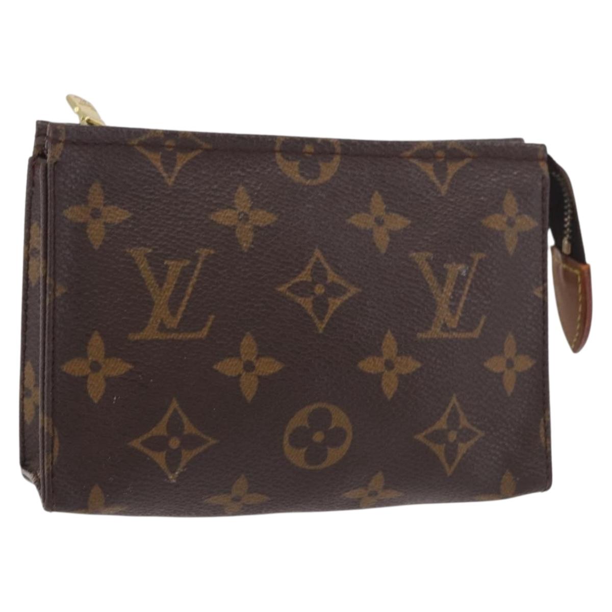 LOUIS VUITTON Monogram Poche Toilette 15 Pouch M47546 LV Auth hk3907