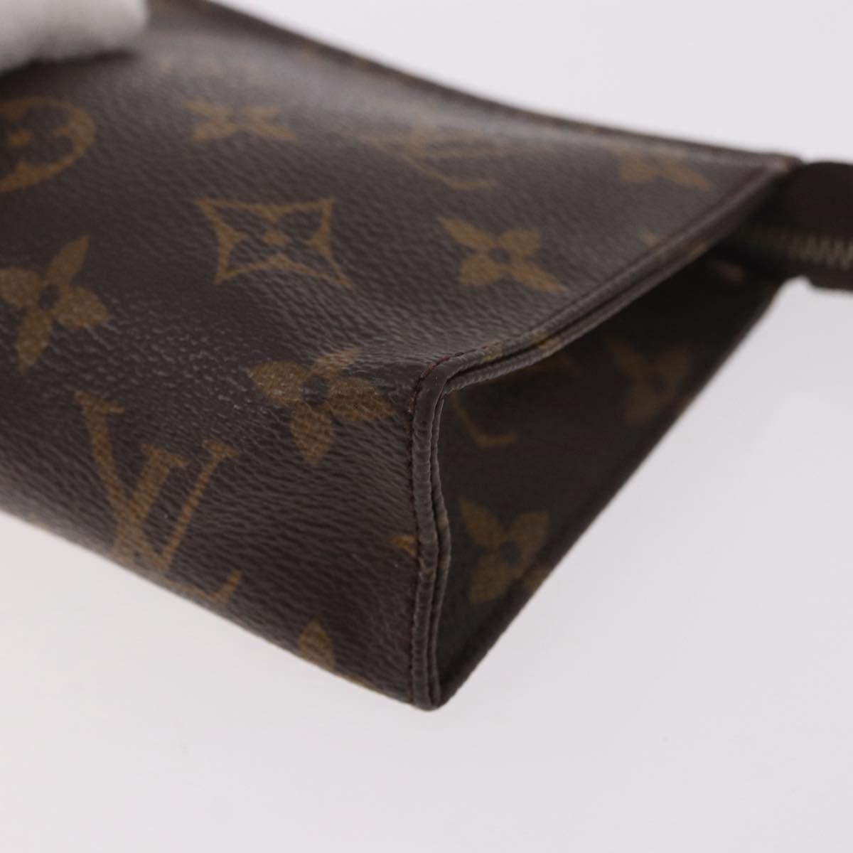 LOUIS VUITTON Monogram Poche Toilette 15 Pouch M47546 LV Auth hk3907