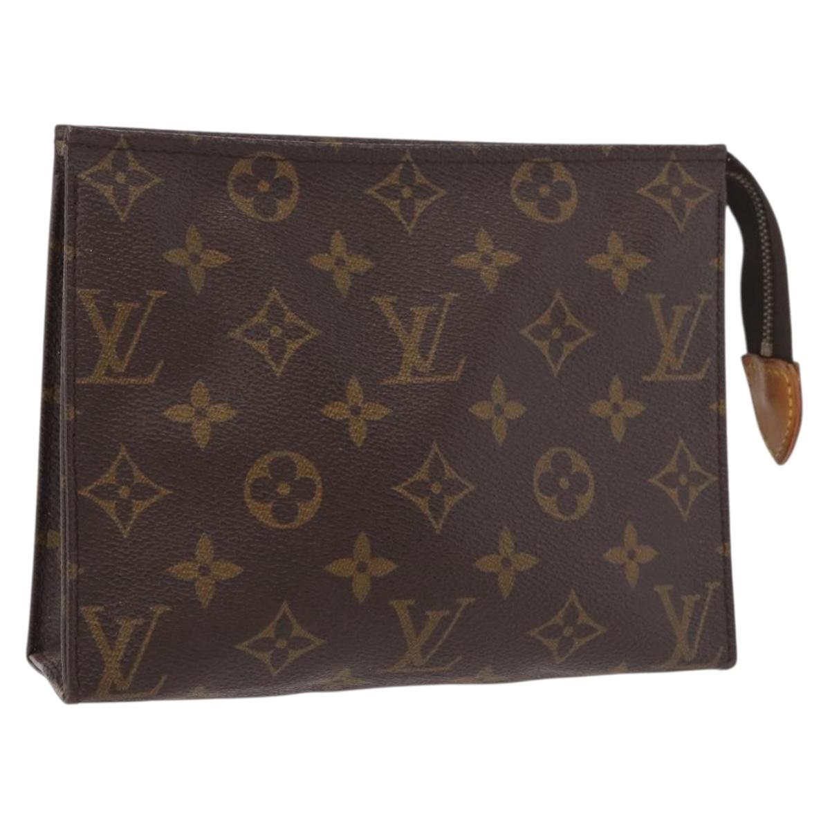LOUIS VUITTON Monogram Poche Toilette 19 Pouch M47544 LV Auth hk3909