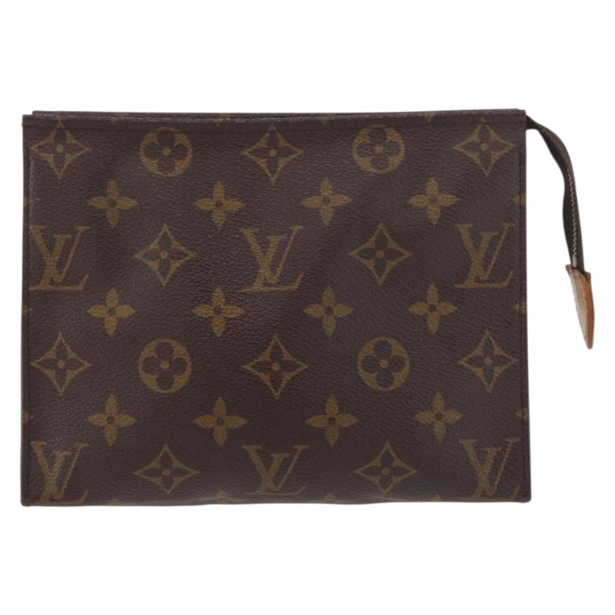 LOUIS VUITTON Monogram Poche Toilette 19 Pouch M47544 LV Auth hk3909
