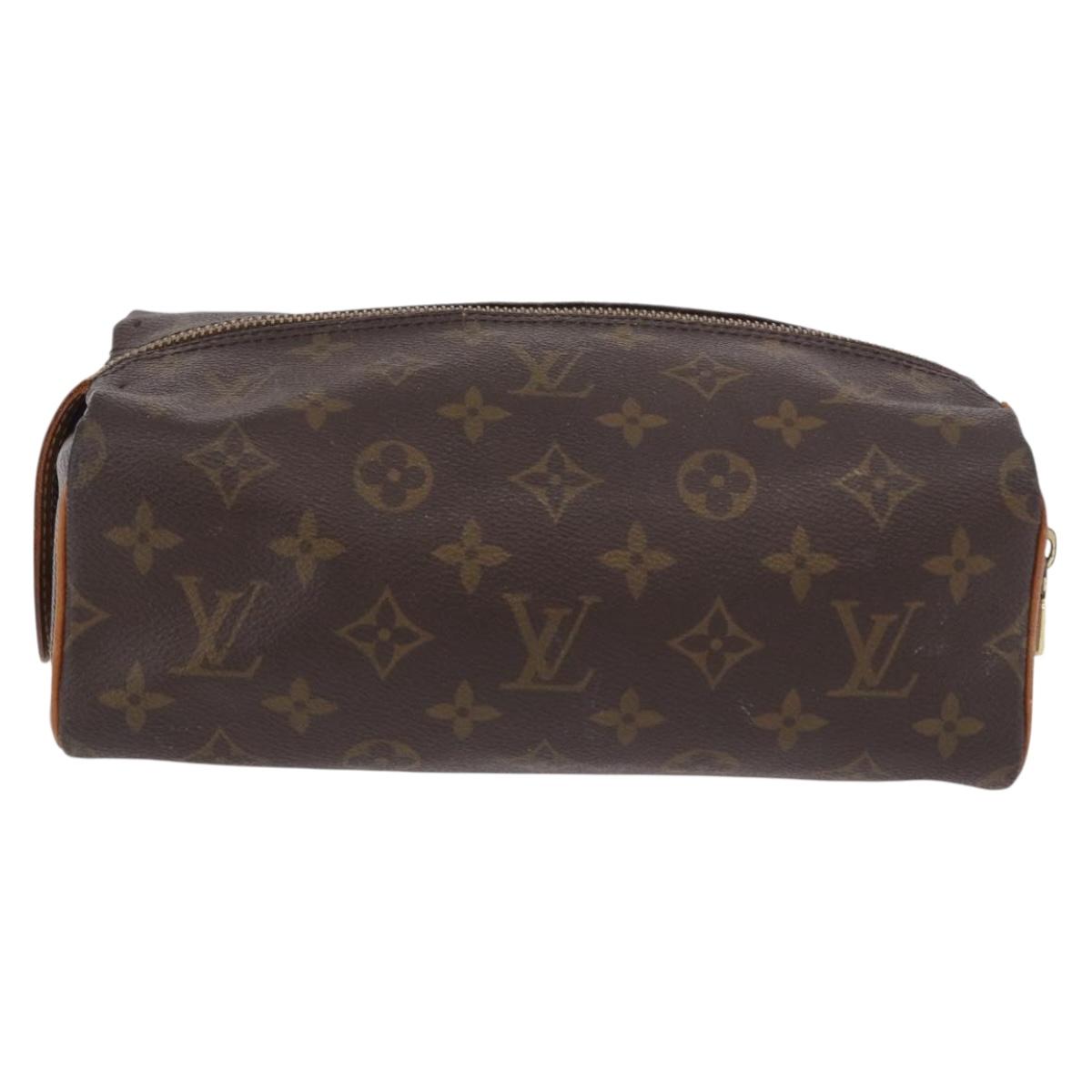 LOUIS VUITTON Monogram Trousse Patte Pression Cosmetic Pouch M47636 Auth hk3913