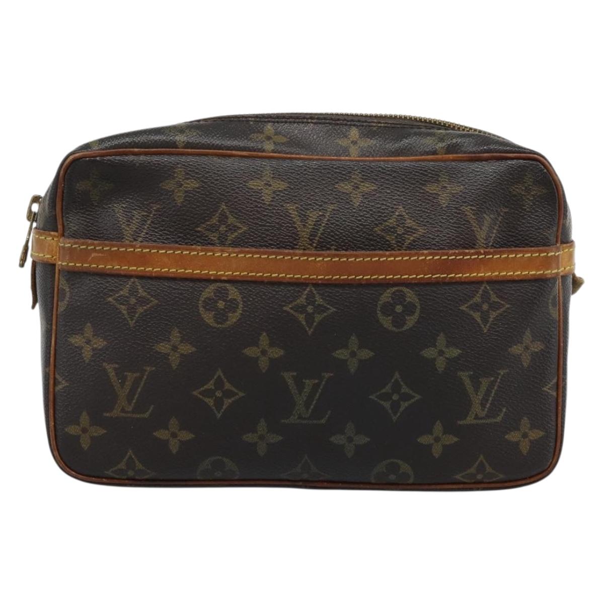 LOUIS VUITTON Monogram Compiegne 23 Clutch Bag M51847 LV Auth hk3914