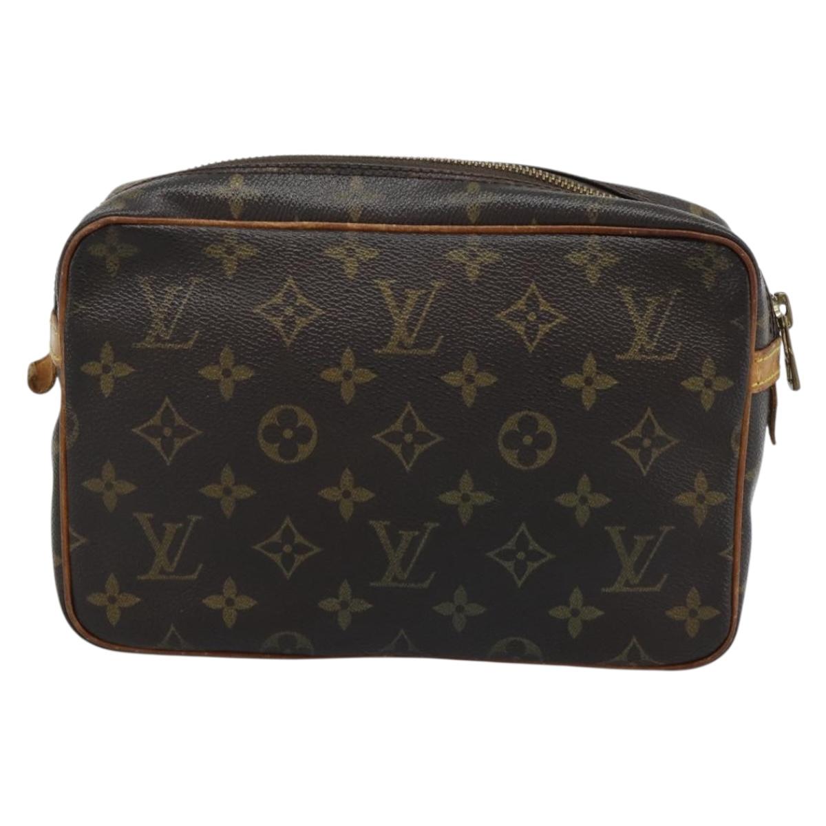 LOUIS VUITTON Monogram Compiegne 23 Clutch Bag M51847 LV Auth hk3914