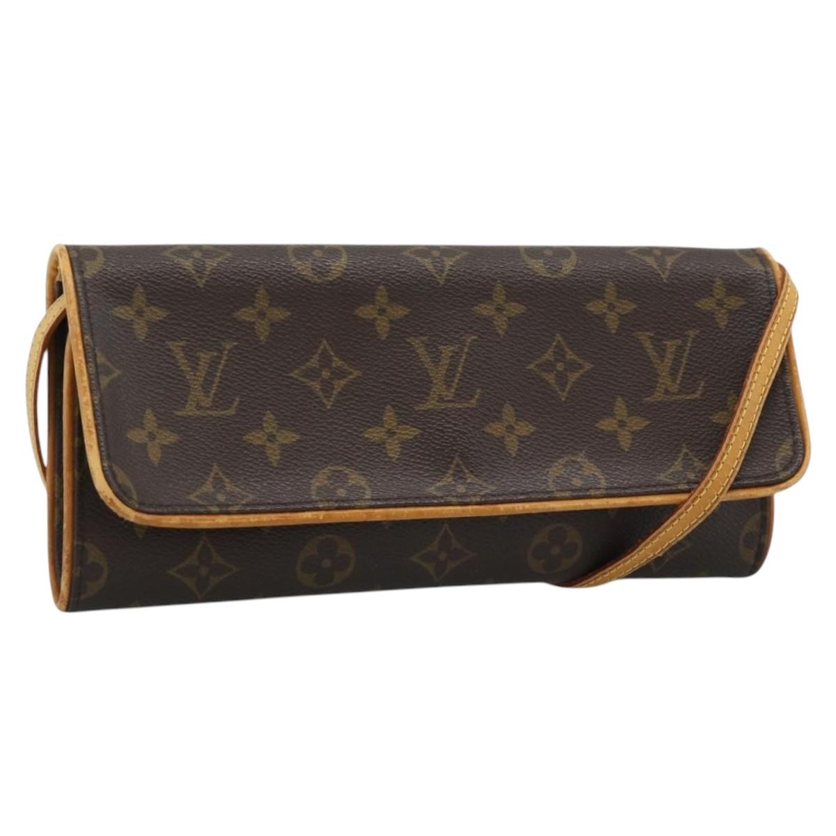 LOUIS VUITTON Monogram Pochette Twin GM Shoulder Bag M51852 LV Auth hk3915