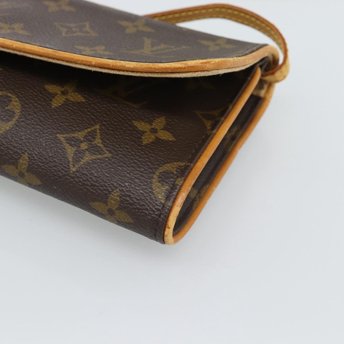 LOUIS VUITTON Monogram Pochette Twin GM Shoulder Bag M51852 LV Auth hk3915