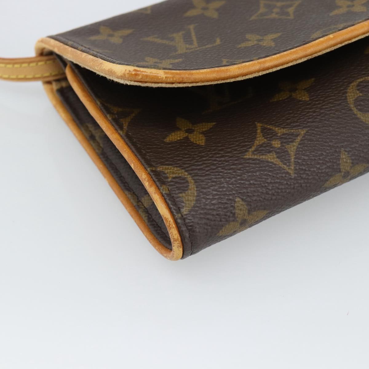 LOUIS VUITTON Monogram Pochette Twin GM Shoulder Bag M51852 LV Auth hk3915
