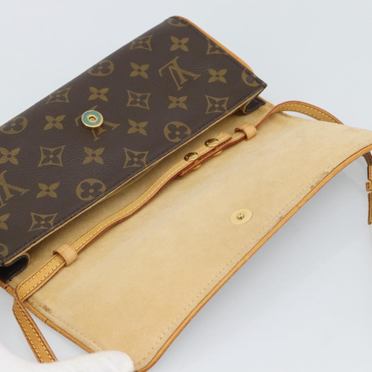 LOUIS VUITTON Monogram Pochette Twin GM Shoulder Bag M51852 LV Auth hk3915
