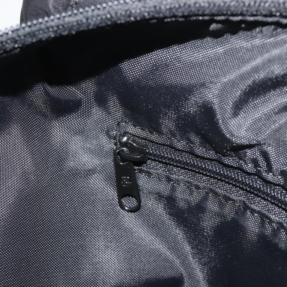 BURBERRY Hand Bag Nylon Black Silver Auth hk3932