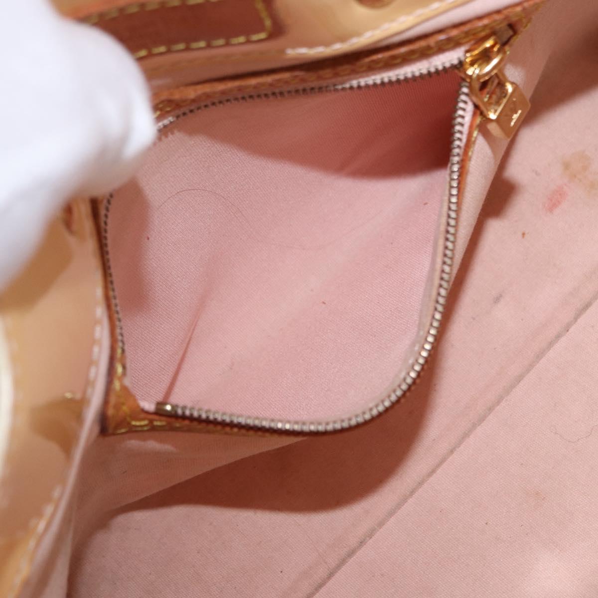 LOUIS VUITTON Monogram Vernis Reade PM Bag Marshmallow Pink M91306 Auth hk3933