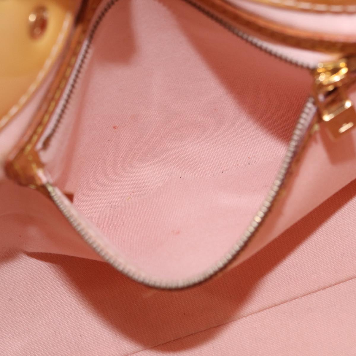 LOUIS VUITTON Monogram Vernis Reade PM Bag Marshmallow Pink M91306 Auth hk3934