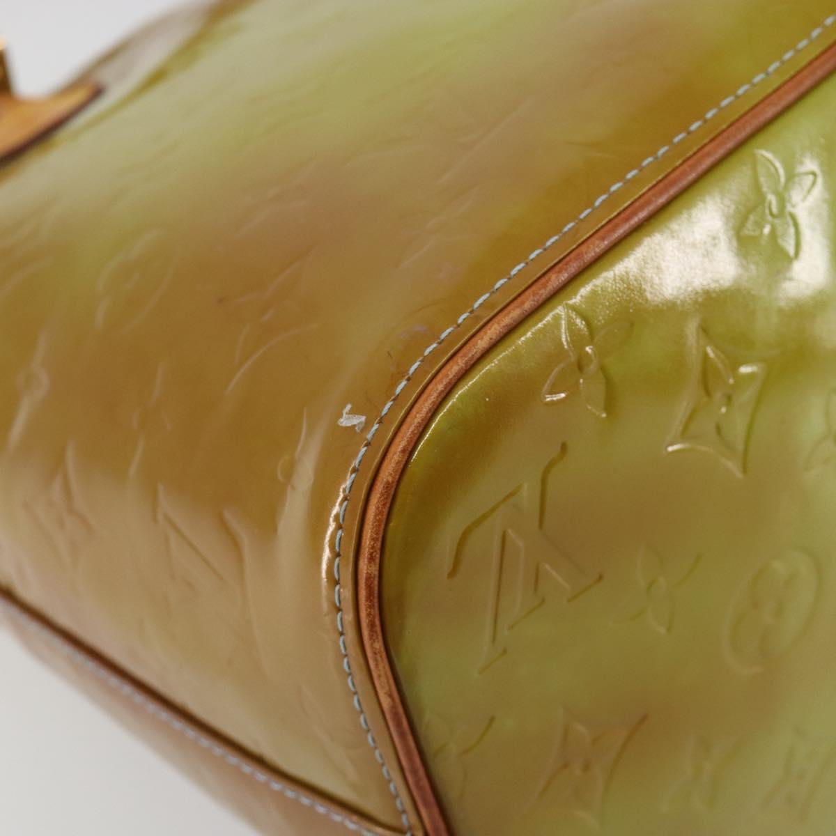 LOUIS VUITTON Monogram Vernis Houston Hand Bag Baby Blue M91005 LV Auth hk3937