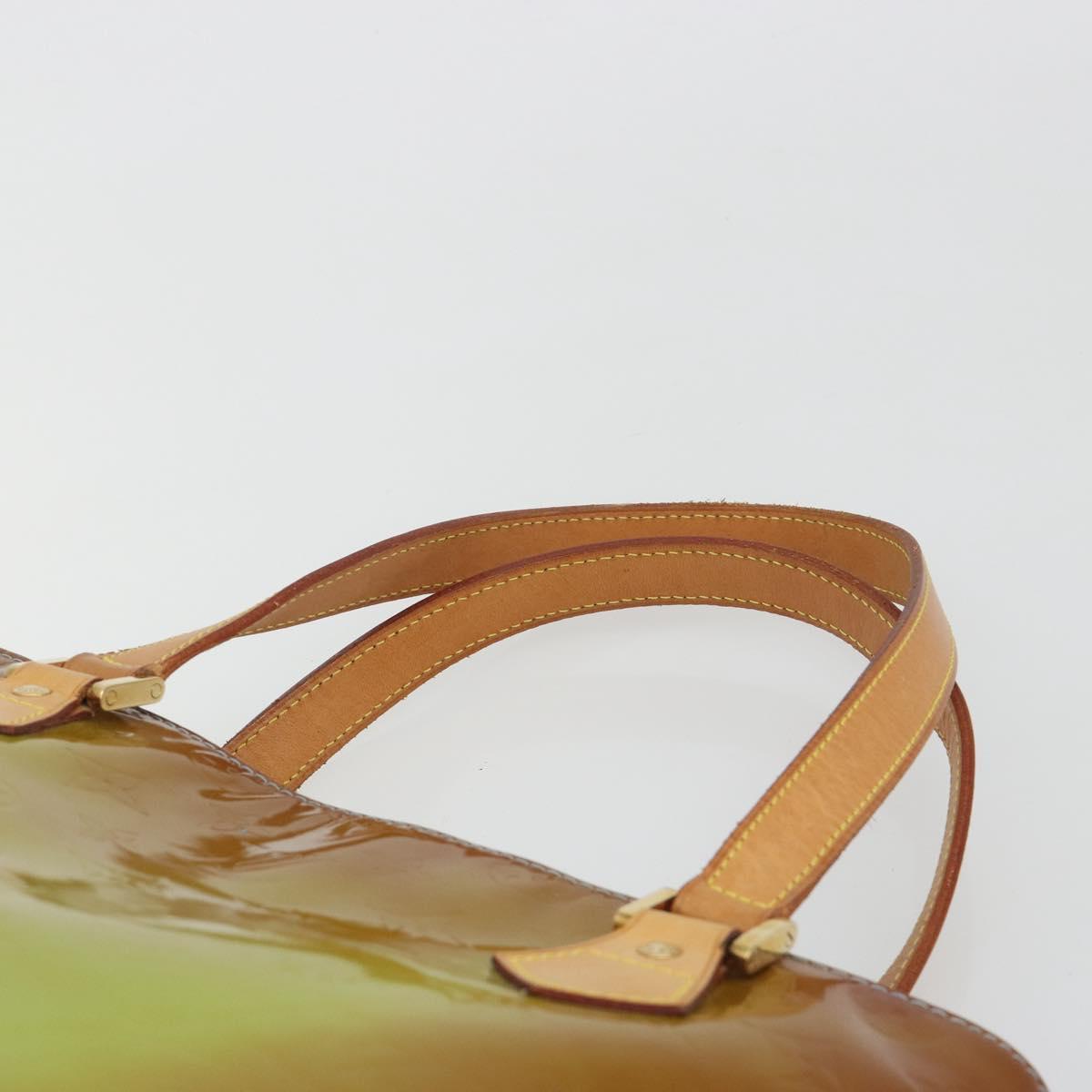 LOUIS VUITTON Monogram Vernis Houston Hand Bag Baby Blue M91005 LV Auth hk3937
