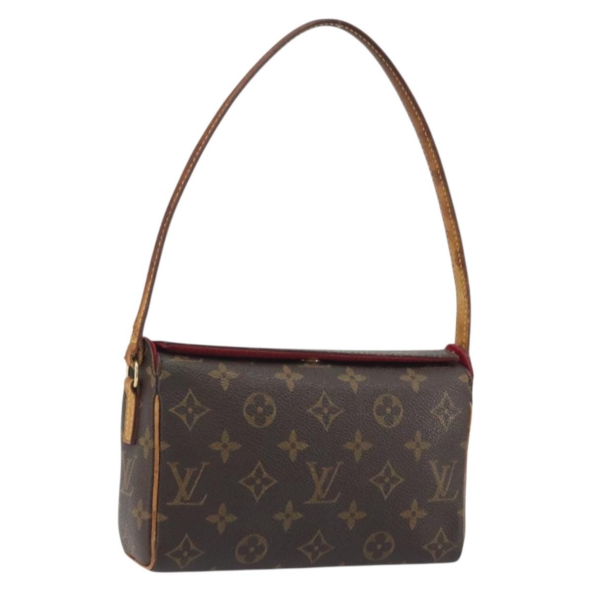 LOUIS VUITTON Monogram Recital Hand Bag M51900 LV Auth hk3938