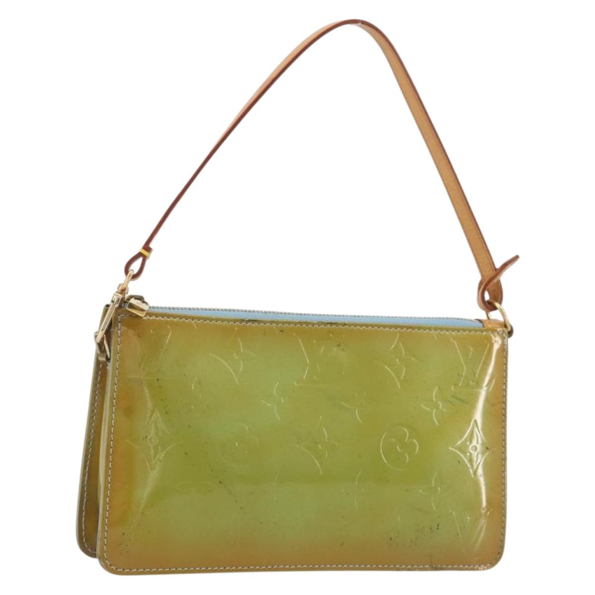 LOUIS VUITTON Monogram Vernis Lexington Pouch Baby Blue M91011 LV Auth hk3939