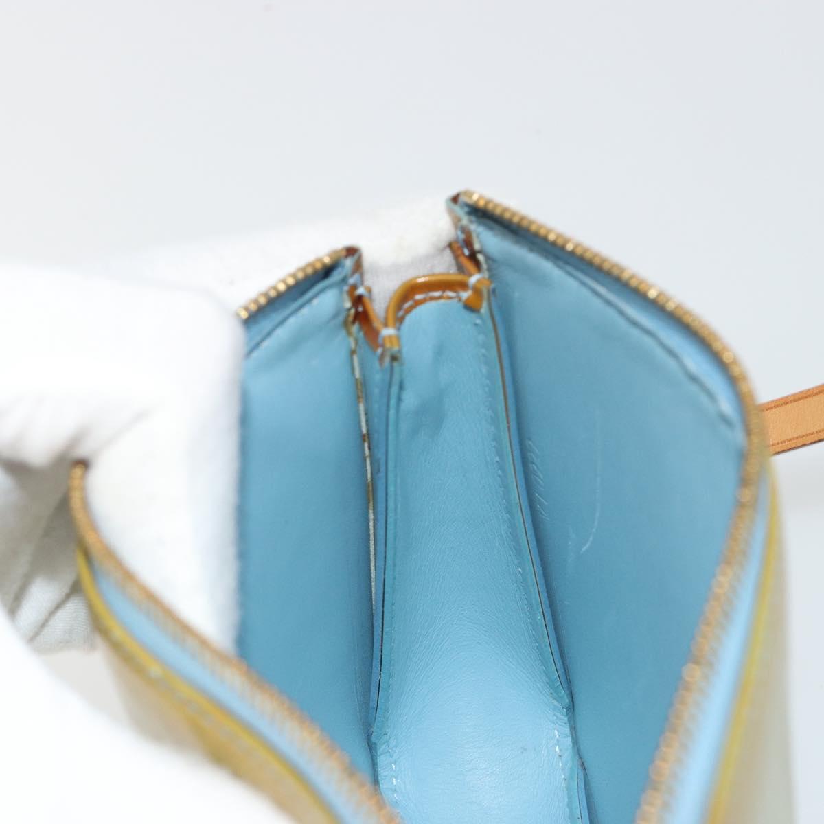 LOUIS VUITTON Monogram Vernis Lexington Pouch Baby Blue M91011 LV Auth hk3939