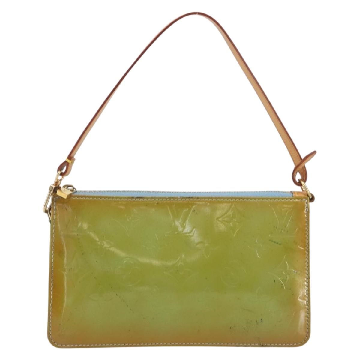 LOUIS VUITTON Monogram Vernis Lexington Pouch Baby Blue M91011 LV Auth hk3939