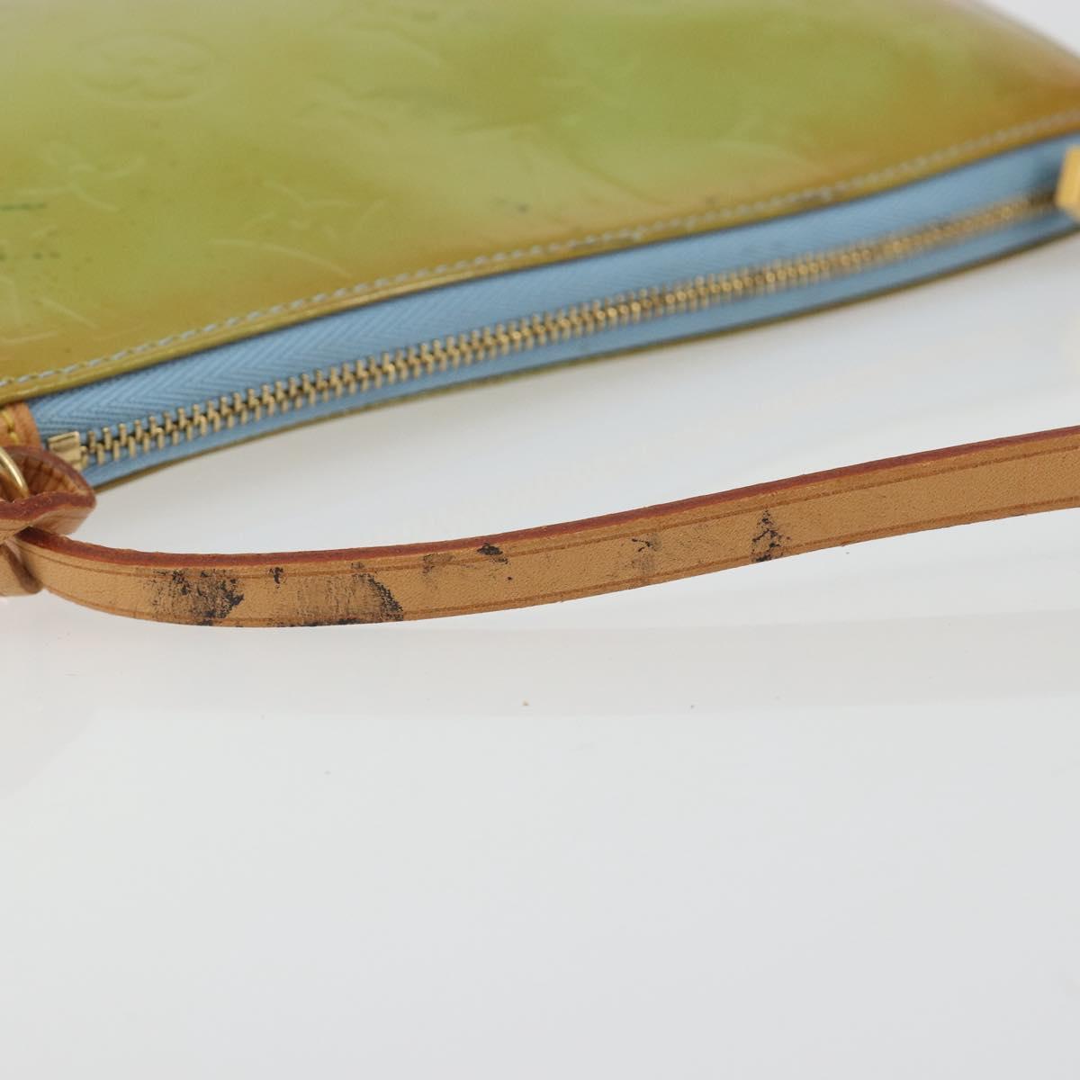 LOUIS VUITTON Monogram Vernis Lexington Pouch Baby Blue M91011 LV Auth hk3939