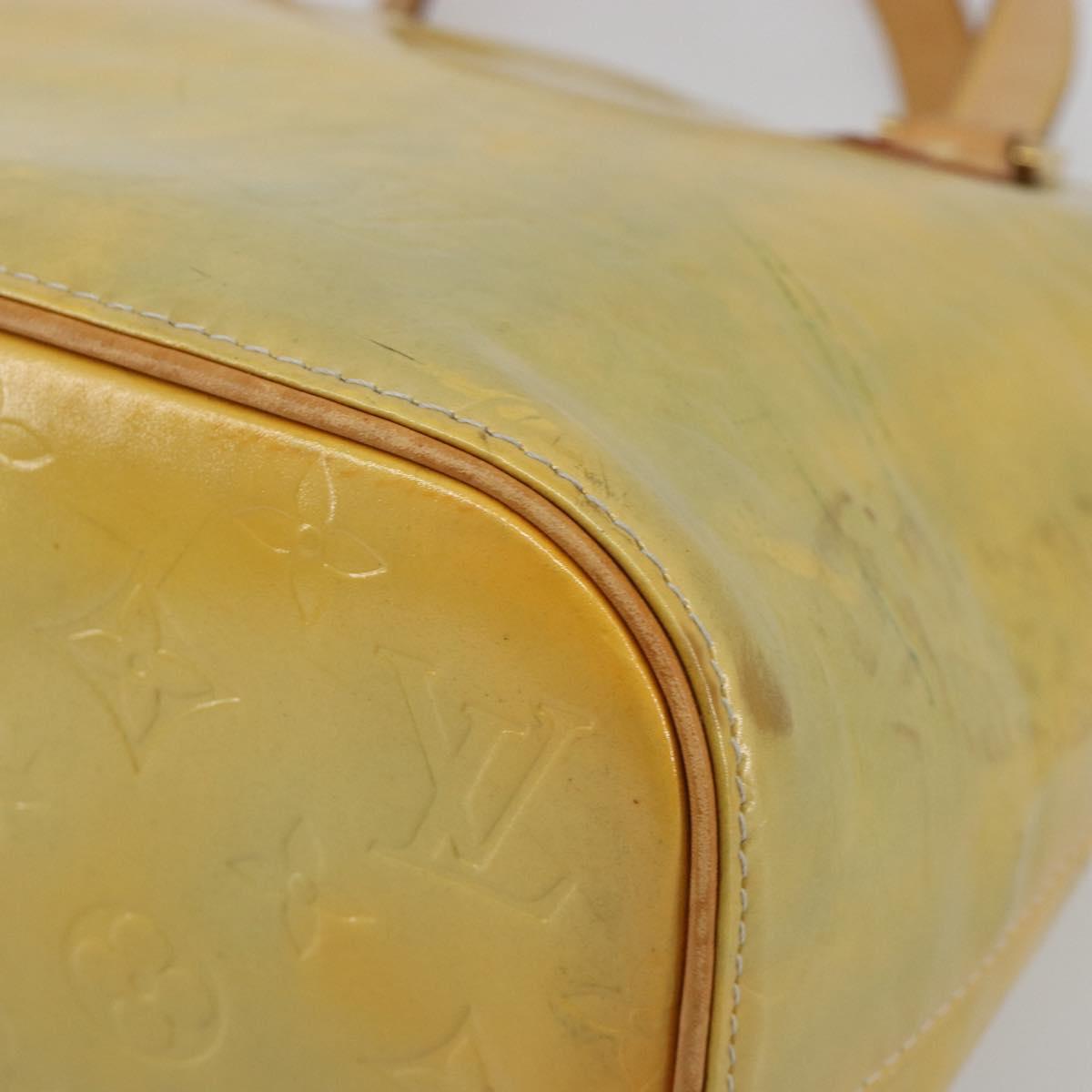 LOUIS VUITTON Monogram Vernis Houston Hand Bag Gris M91053 LV Auth hk3941