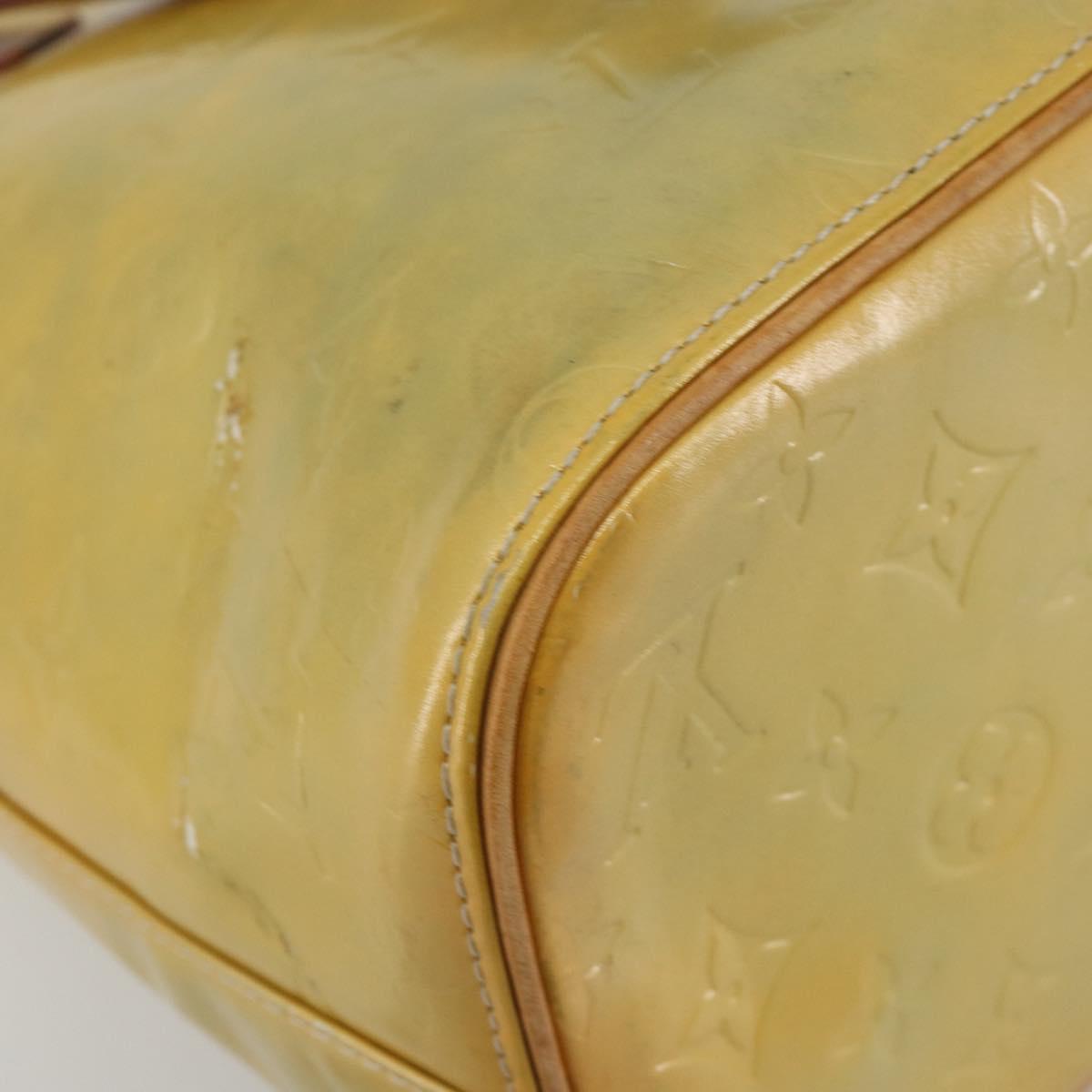 LOUIS VUITTON Monogram Vernis Houston Hand Bag Gris M91053 LV Auth hk3941