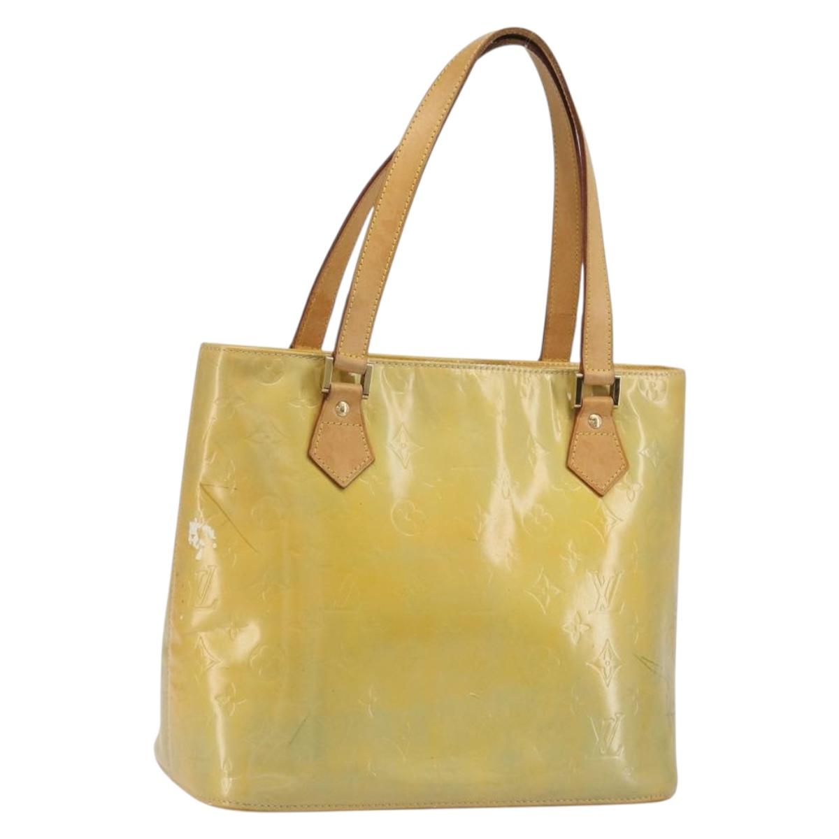LOUIS VUITTON Monogram Vernis Houston Hand Bag Gris M91053 LV Auth hk3941