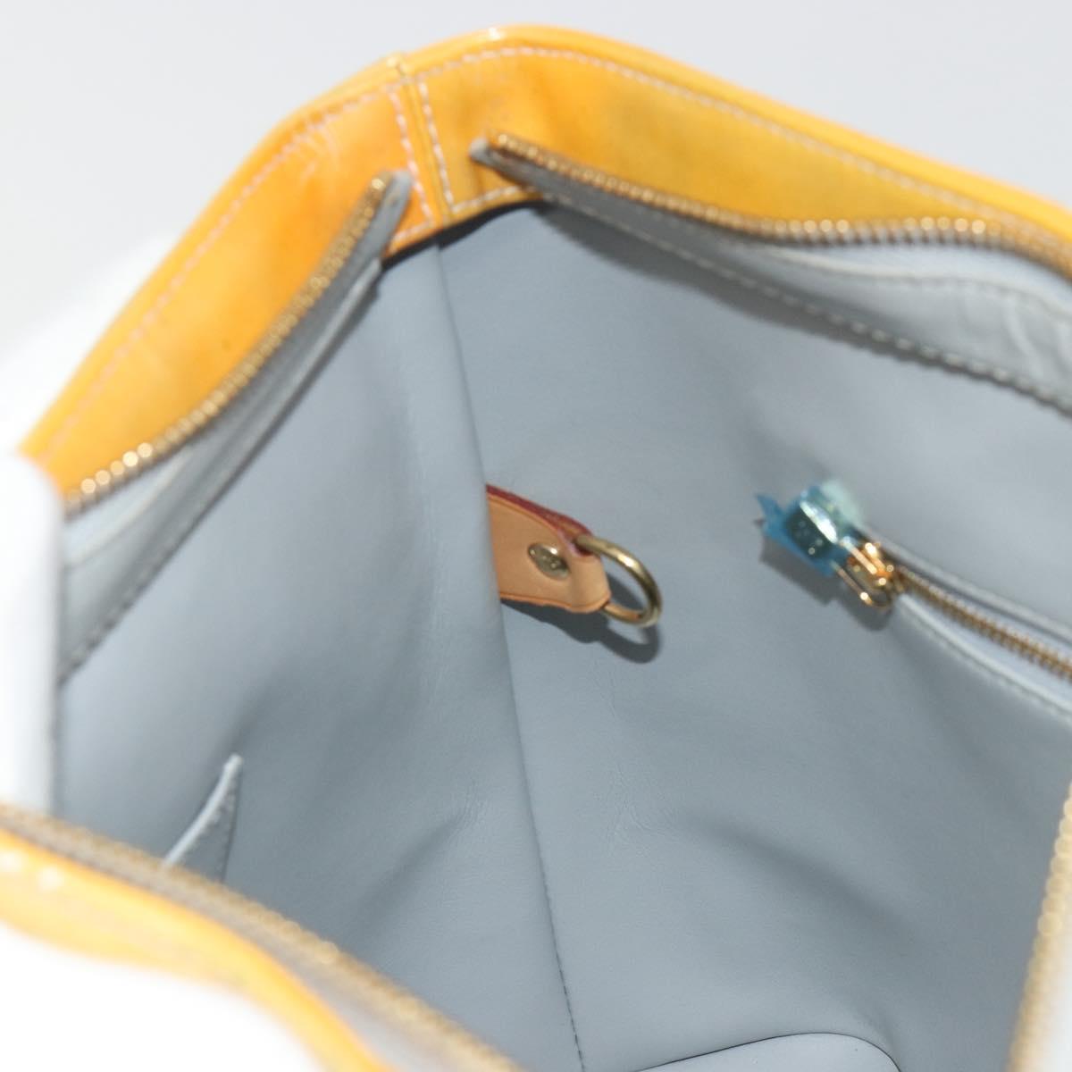 LOUIS VUITTON Monogram Vernis Houston Hand Bag Gris M91053 LV Auth hk3941