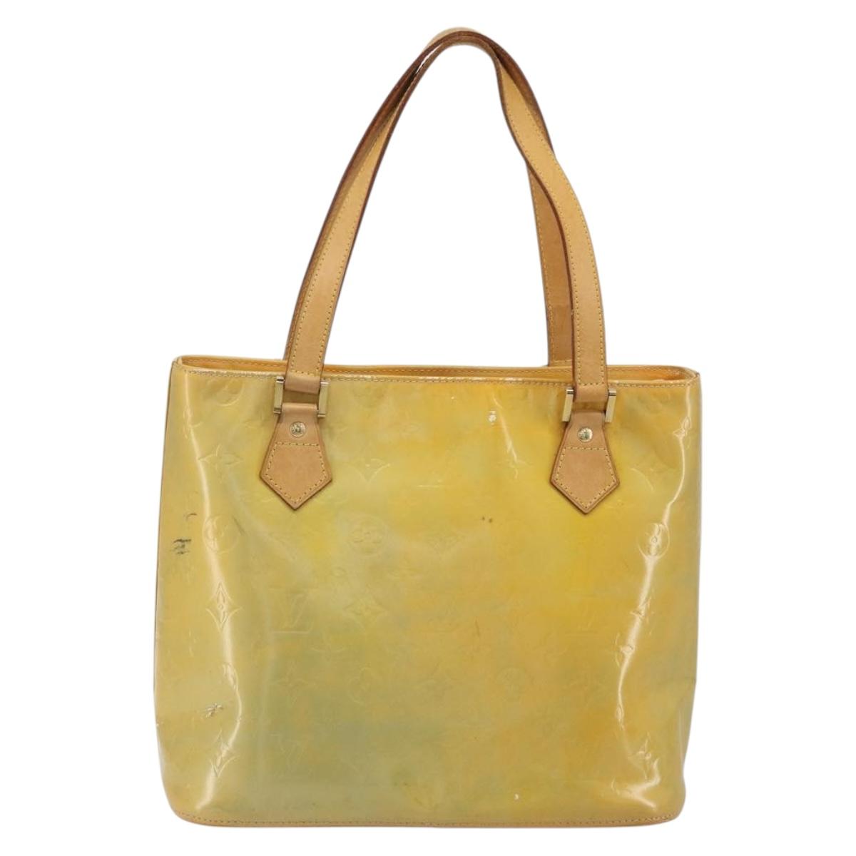 LOUIS VUITTON Monogram Vernis Houston Hand Bag Gris M91053 LV Auth hk3941