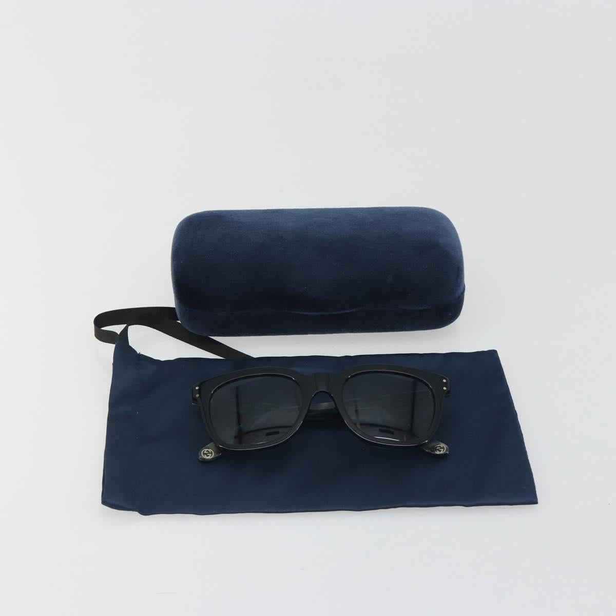 GUCCI Sunglasses Plastic Gray Black Auth hk3942M