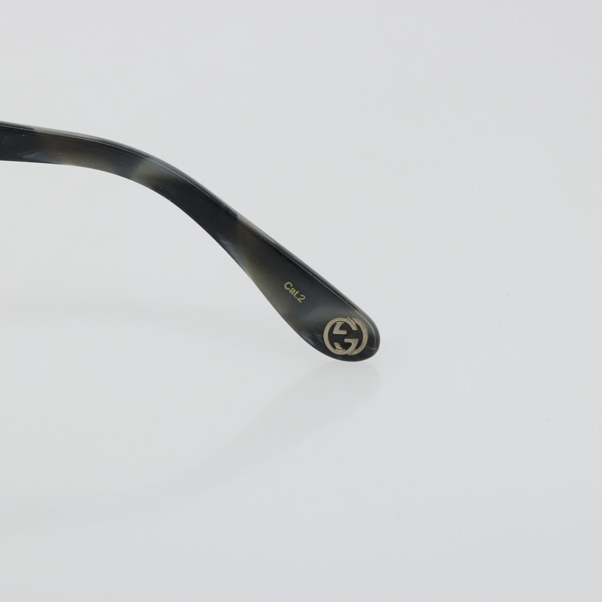 GUCCI Sunglasses Plastic Gray Black Auth hk3942M