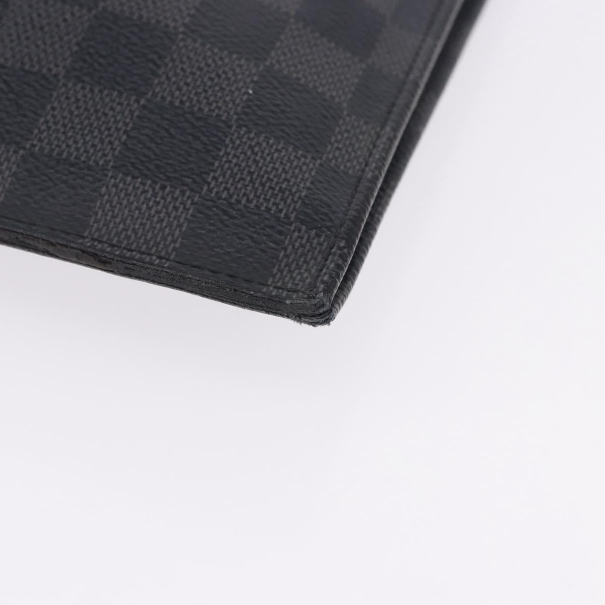 LOUIS VUITTON Damier Graphite Pochette Jules GM Clutch Bag M41501 LV Auth hk3943