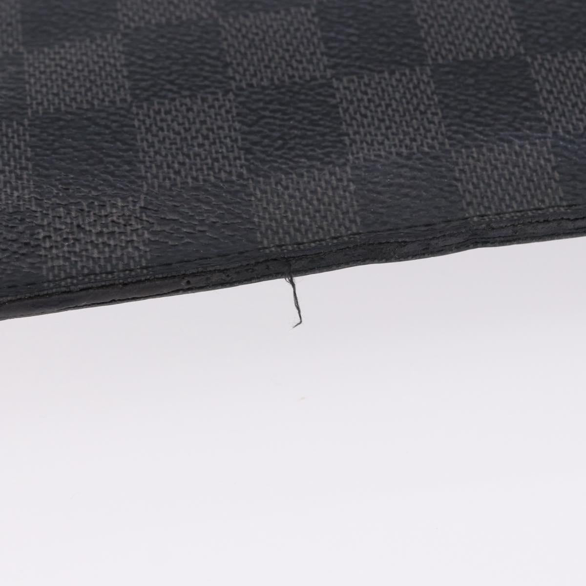 LOUIS VUITTON Damier Graphite Pochette Jules GM Clutch Bag M41501 LV Auth hk3943
