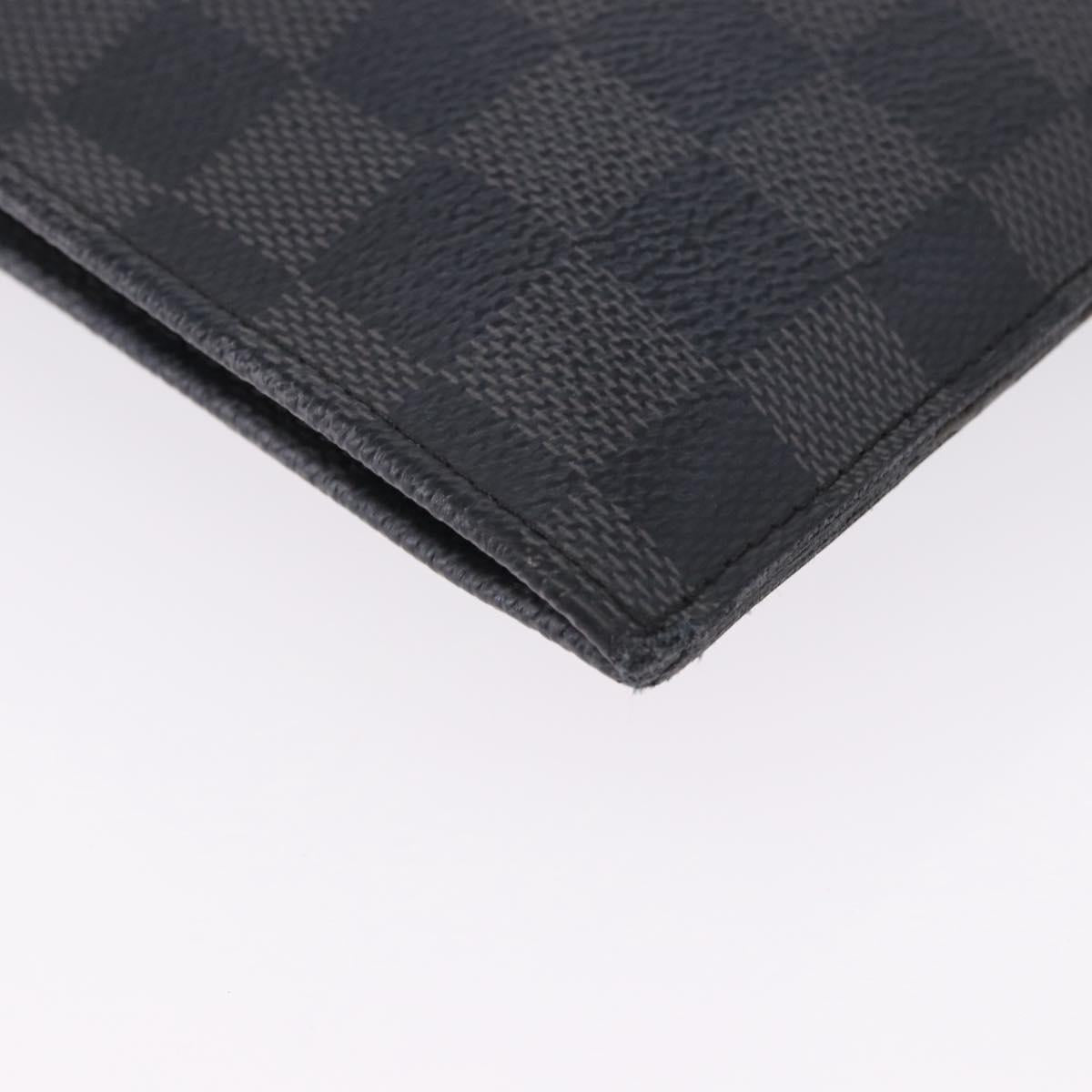 LOUIS VUITTON Damier Graphite Pochette Jules GM Clutch Bag M41501 LV Auth hk3943