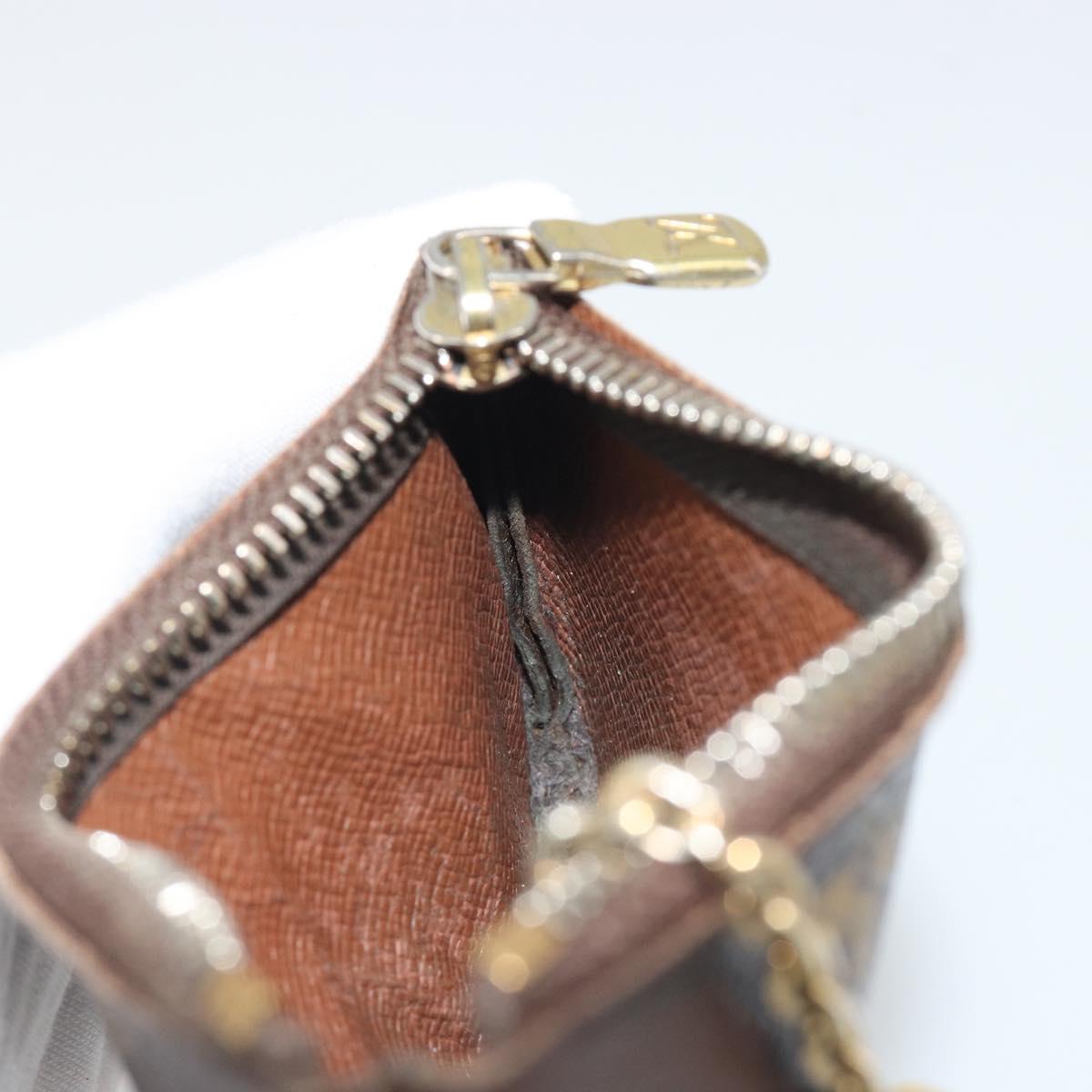 LOUIS VUITTON Monogram Pochette Cles Coin Purse M62650 LV Auth hk3946