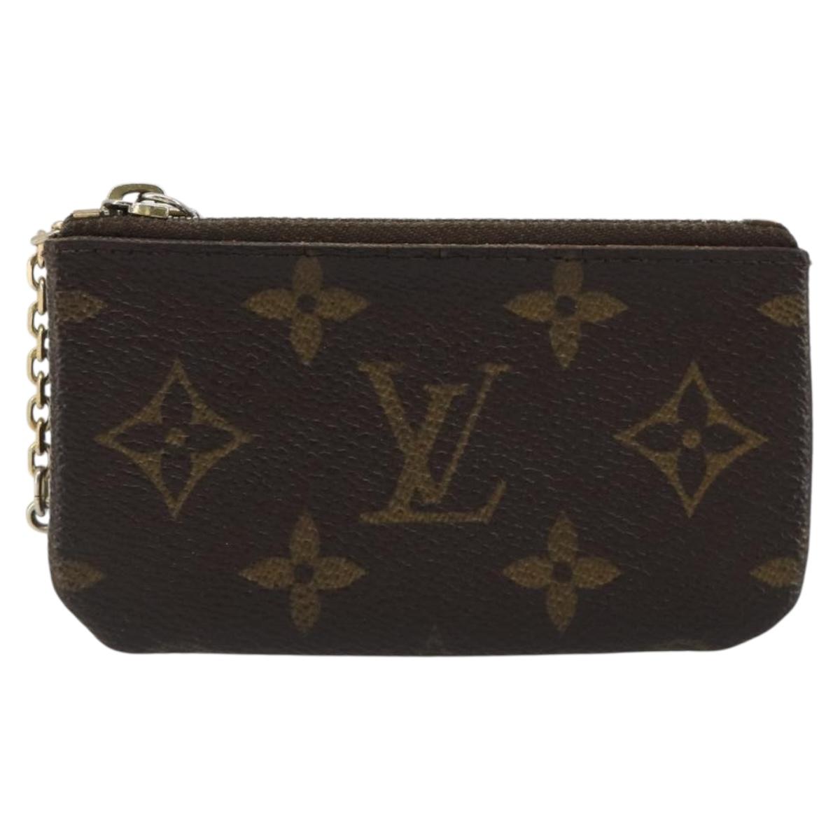 LOUIS VUITTON Monogram Pochette Cles Coin Purse M62650 LV Auth hk3946