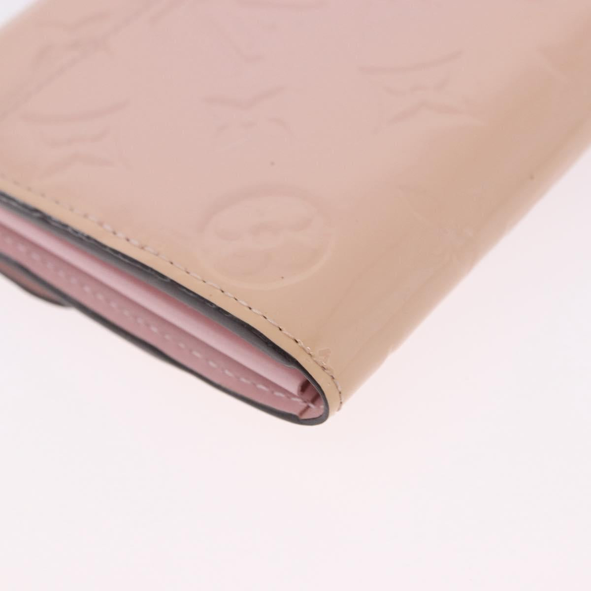LOUIS VUITTON Vernis Portefeuille Sarah Wallet Rose Valerine M61227 Auth hk3948