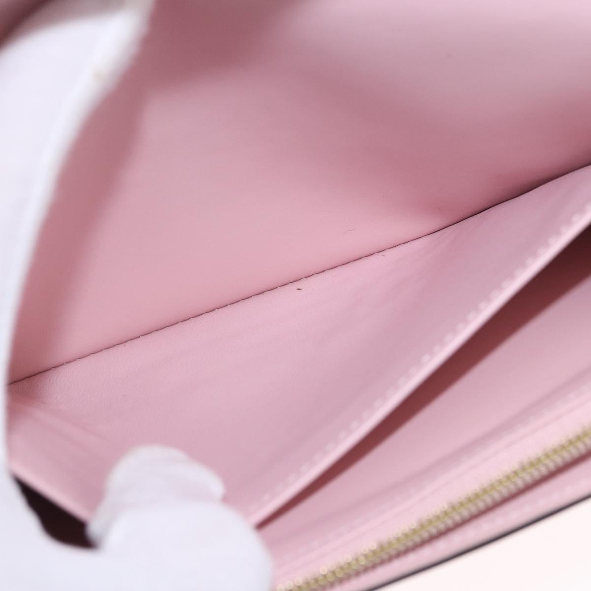 LOUIS VUITTON Vernis Portefeuille Sarah Wallet Rose Valerine M61227 Auth hk3948