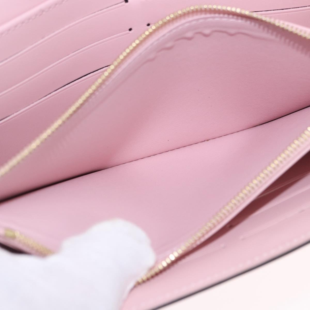 LOUIS VUITTON Vernis Portefeuille Sarah Wallet Rose Valerine M61227 Auth hk3948