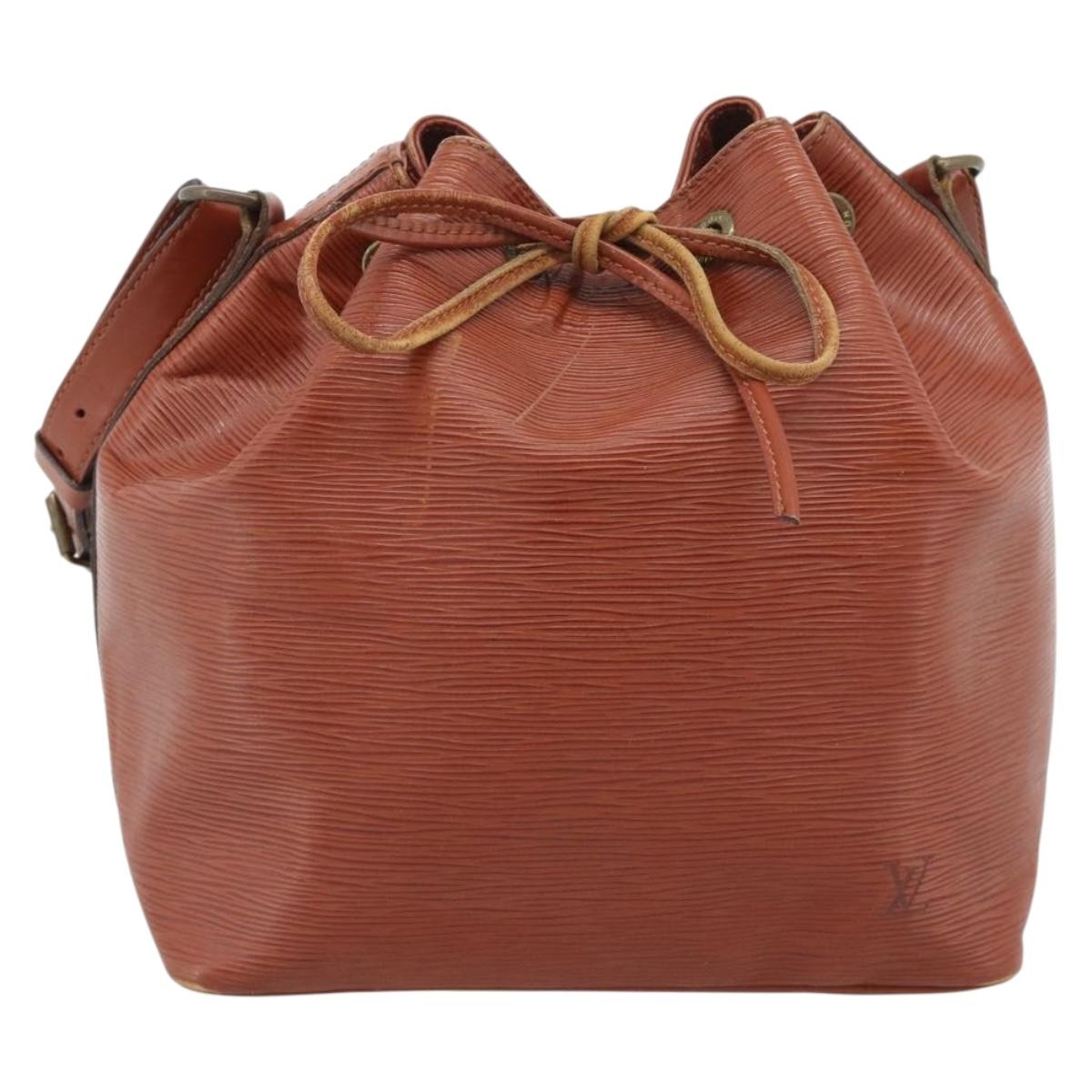 LOUIS VUITTON Epi Petit Noe Shoulder Bag Brown M44103 LV Auth hk3950