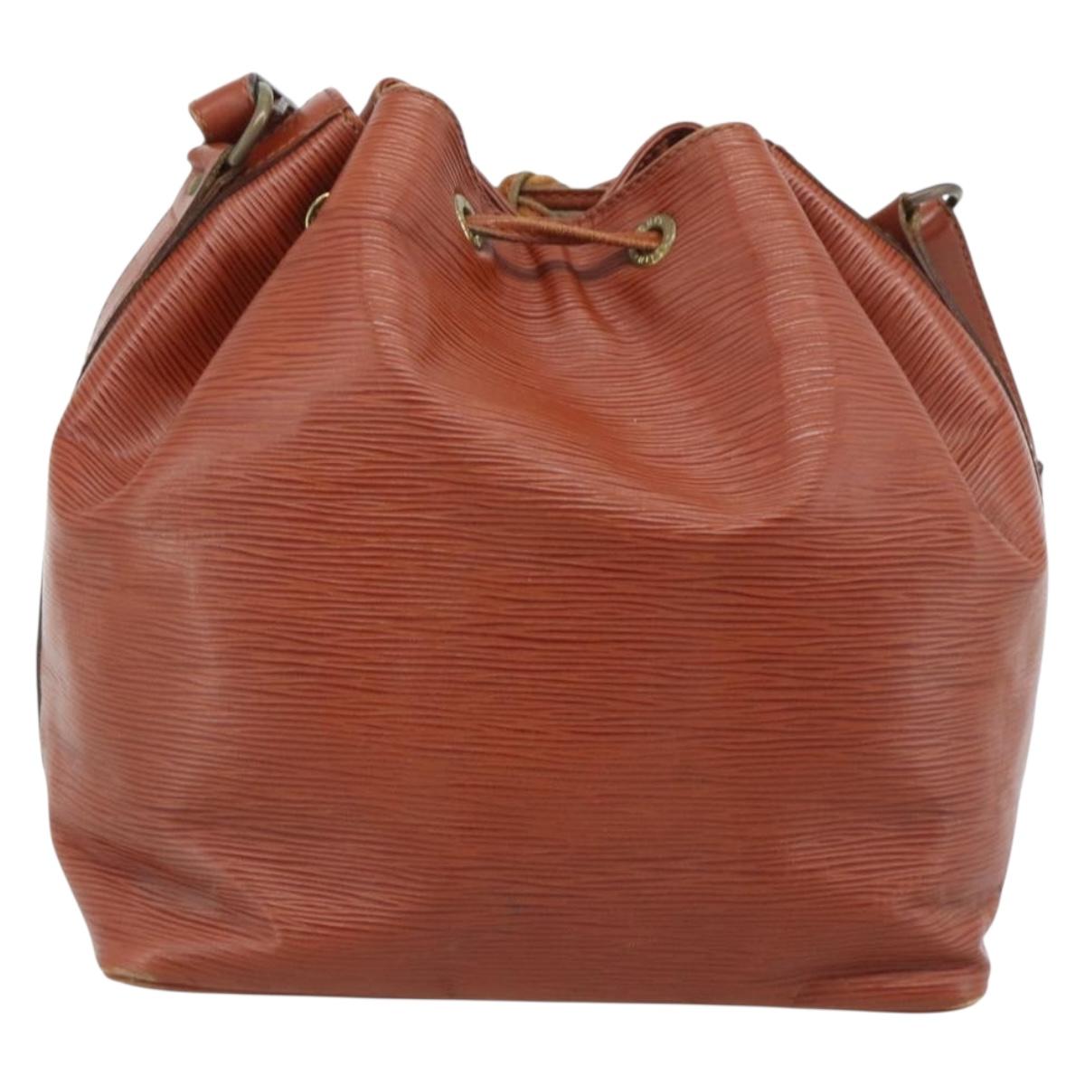 LOUIS VUITTON Epi Petit Noe Shoulder Bag Brown M44103 LV Auth hk3950