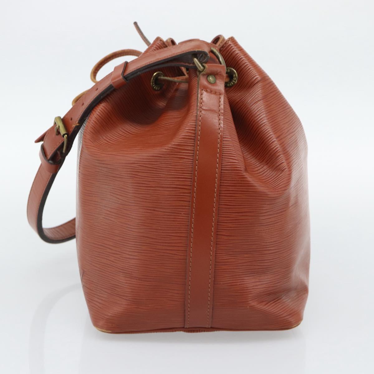 LOUIS VUITTON Epi Petit Noe Shoulder Bag Brown M44103 LV Auth hk3950