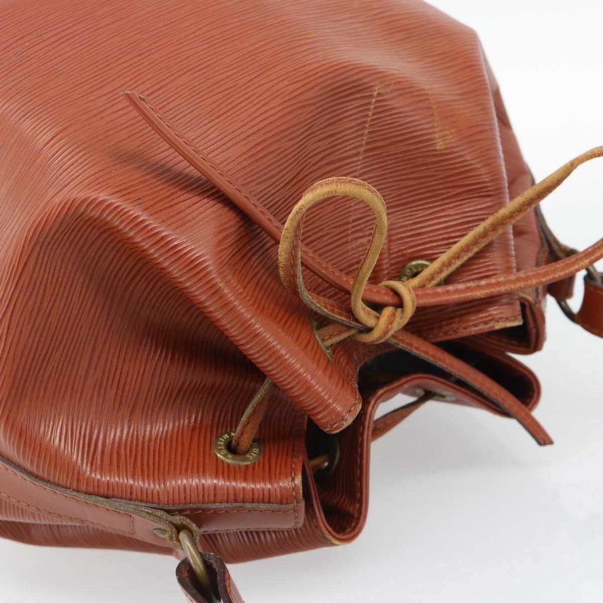 LOUIS VUITTON Epi Petit Noe Shoulder Bag Brown M44103 LV Auth hk3950