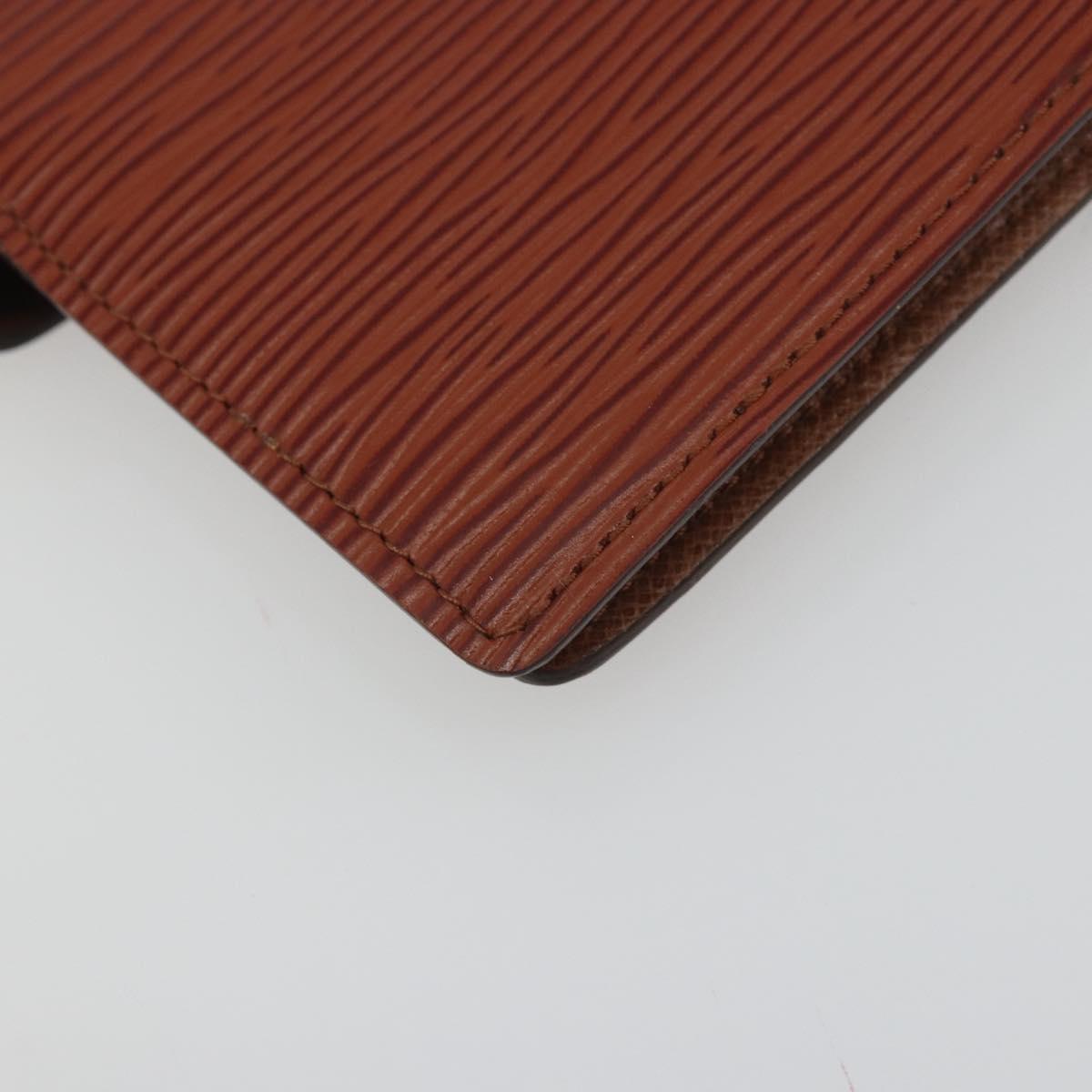 LOUIS VUITTON Epi Agenda PM Day Planner Cover Brown R20053 LV Auth hk3952