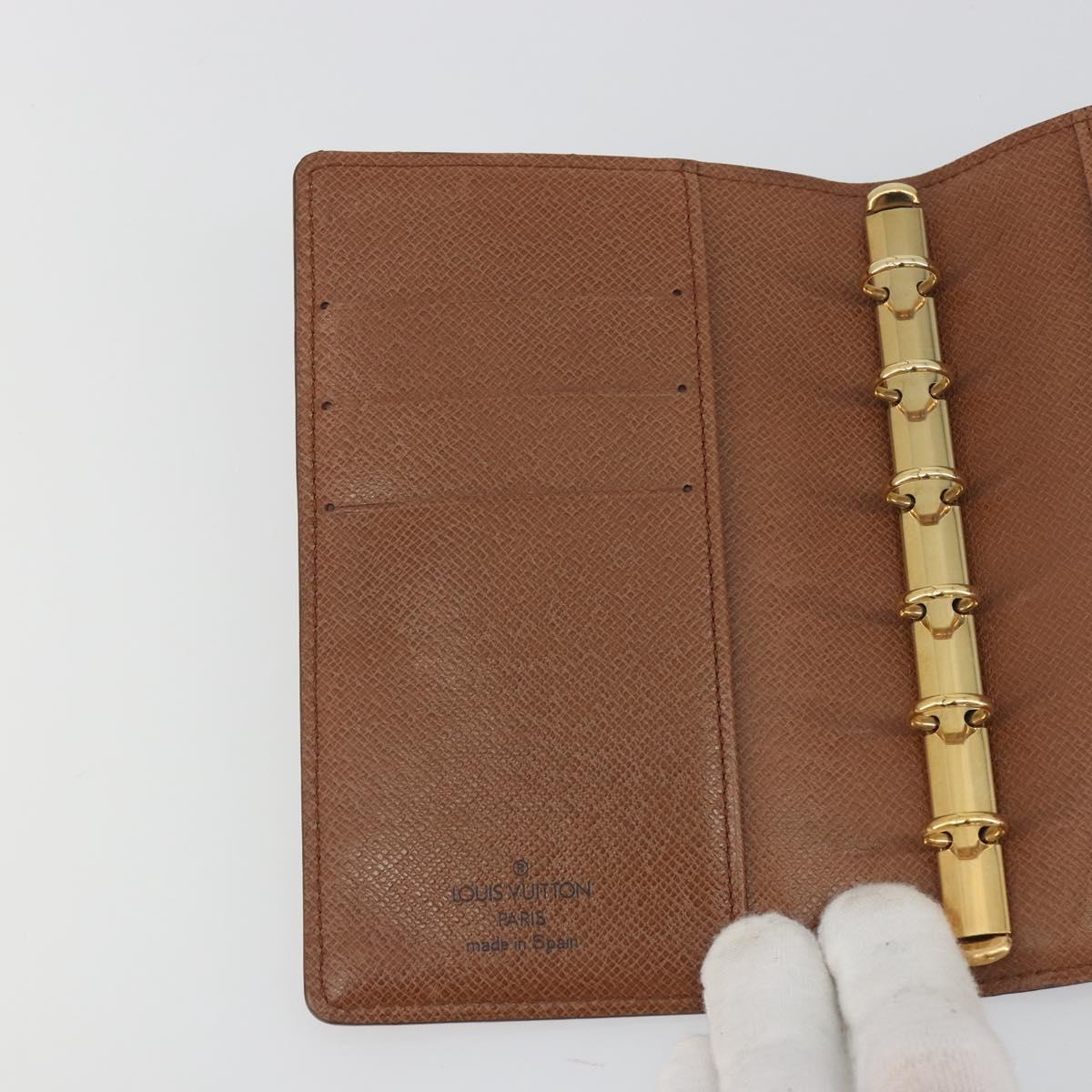 LOUIS VUITTON Epi Agenda PM Day Planner Cover Brown R20053 LV Auth hk3952