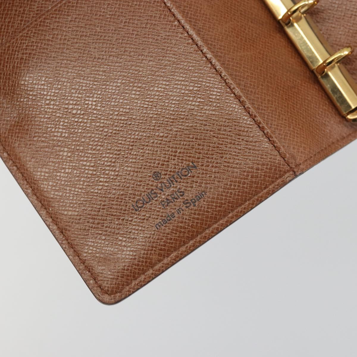 LOUIS VUITTON Epi Agenda PM Day Planner Cover Brown R20053 LV Auth hk3952