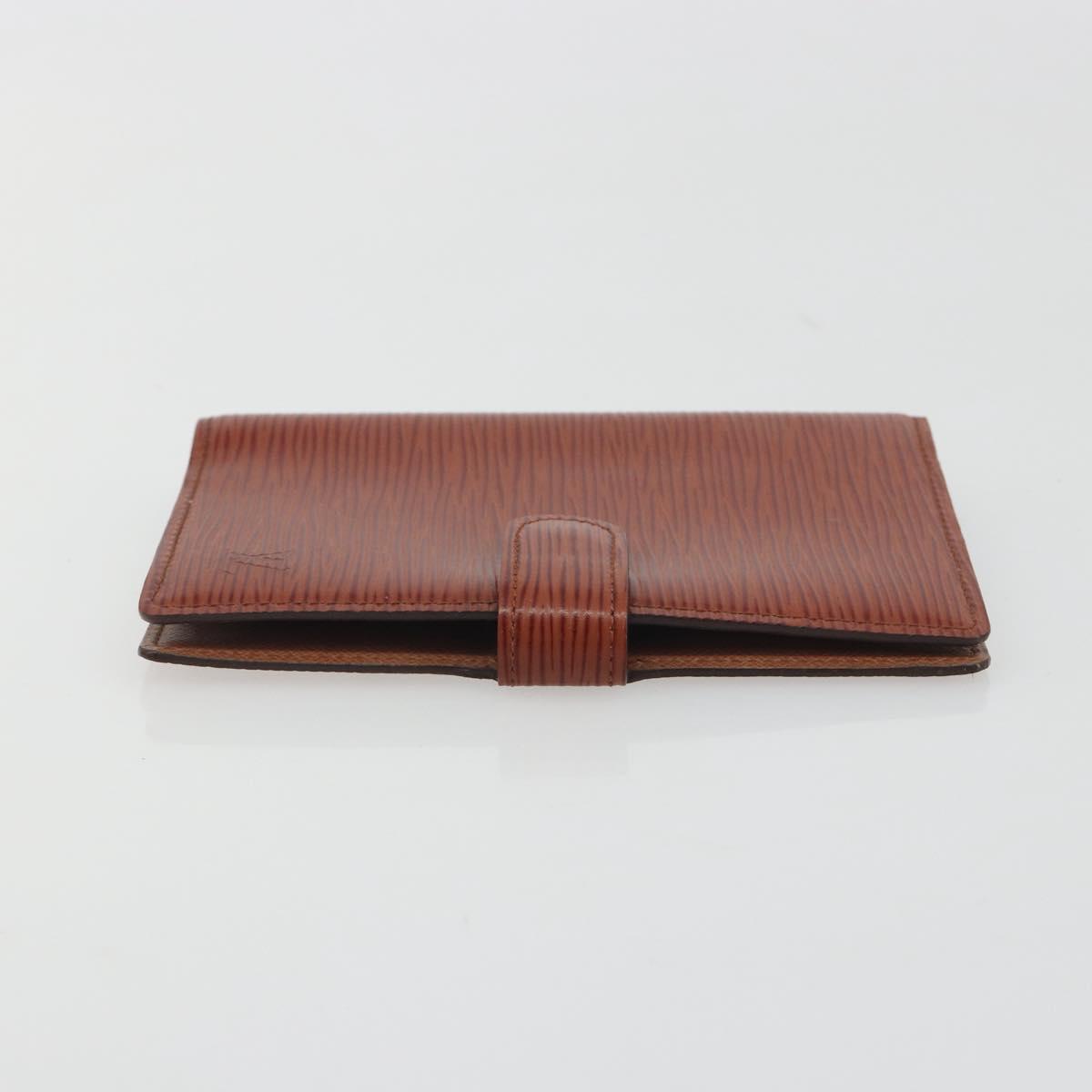 LOUIS VUITTON Epi Agenda PM Day Planner Cover Brown R20053 LV Auth hk3952