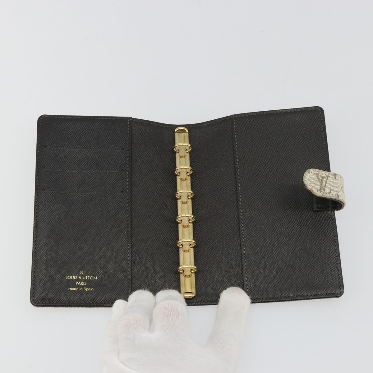 LOUIS VUITTON Monogram Mini Agenda PM Day Planner Cover Khaki R20911 Auth hk3953