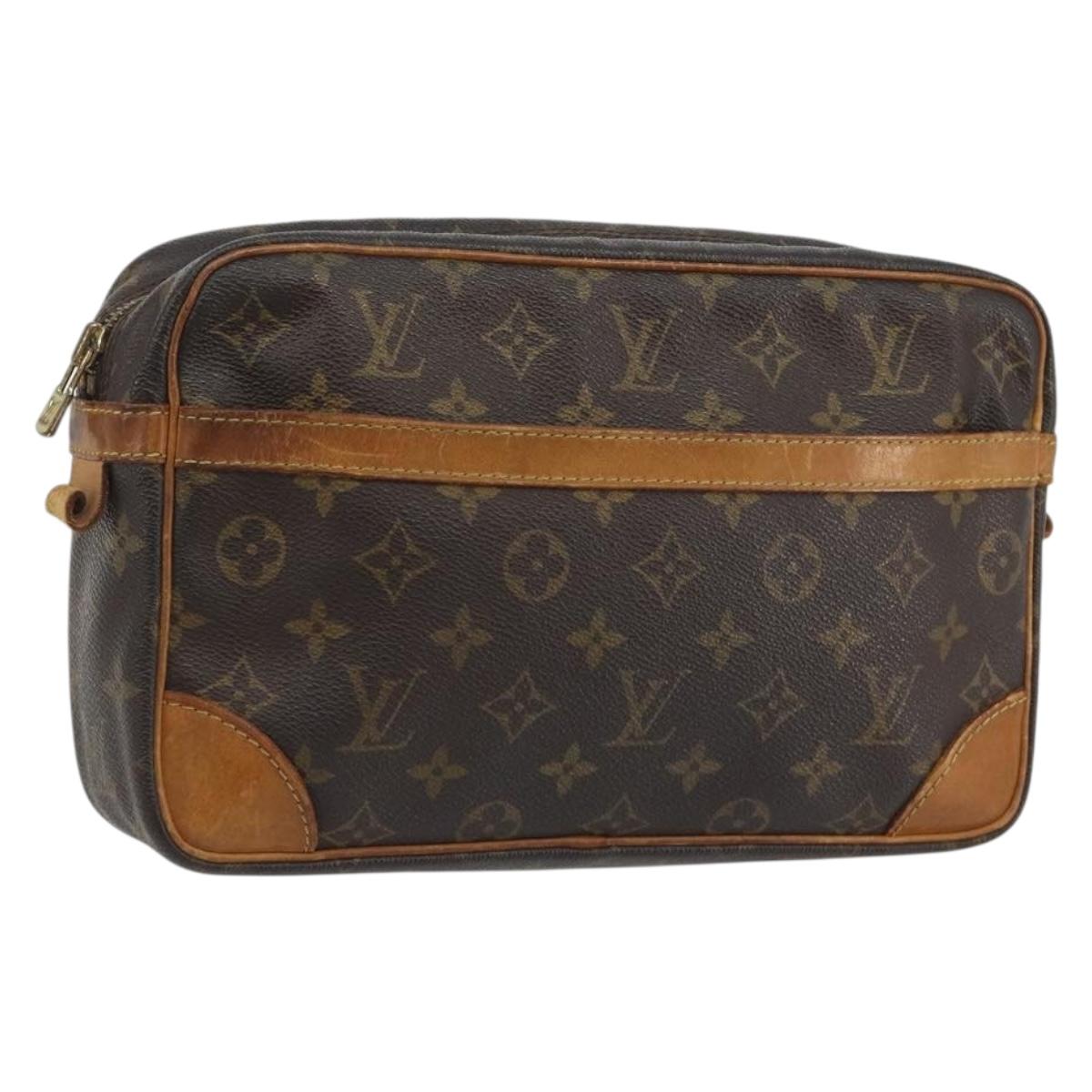 LOUIS VUITTON Monogram Compiegne 28 Clutch Bag M51845 LV Auth hk3965