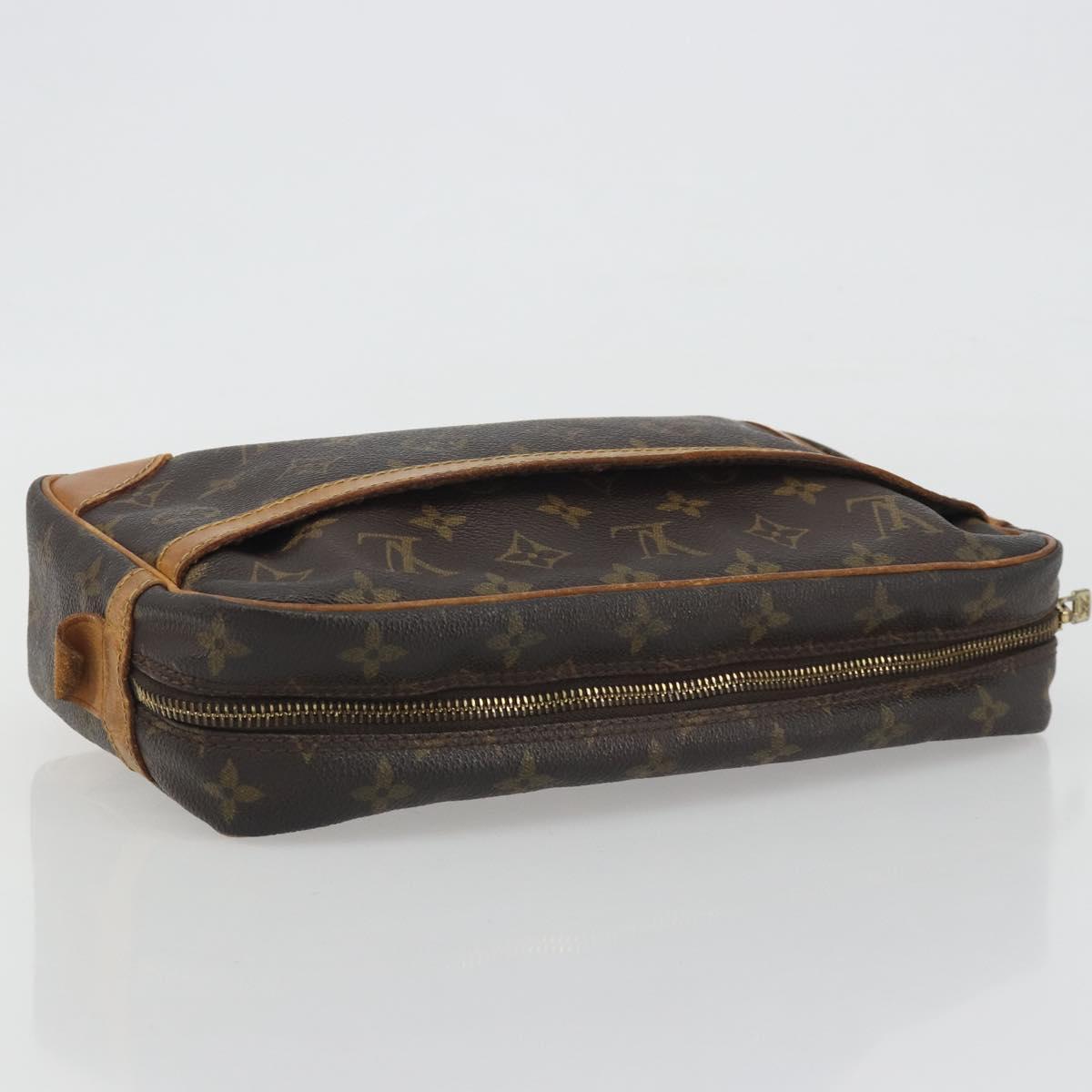LOUIS VUITTON Monogram Compiegne 28 Clutch Bag M51845 LV Auth hk3965