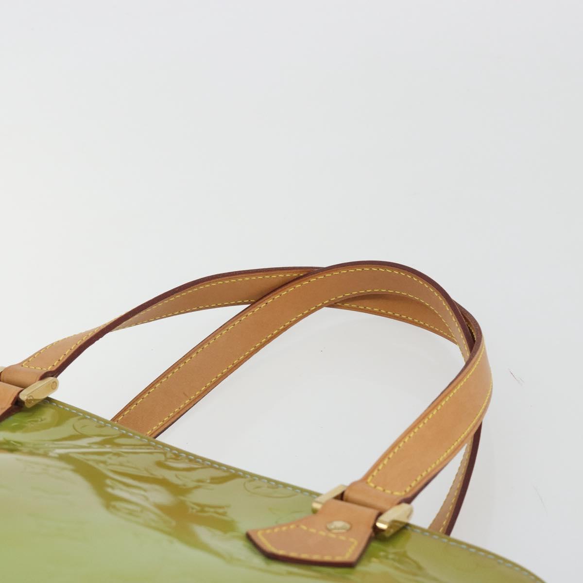 LOUIS VUITTON Monogram Vernis Houston Hand Bag Baby Blue M91005 LV Auth hk3972